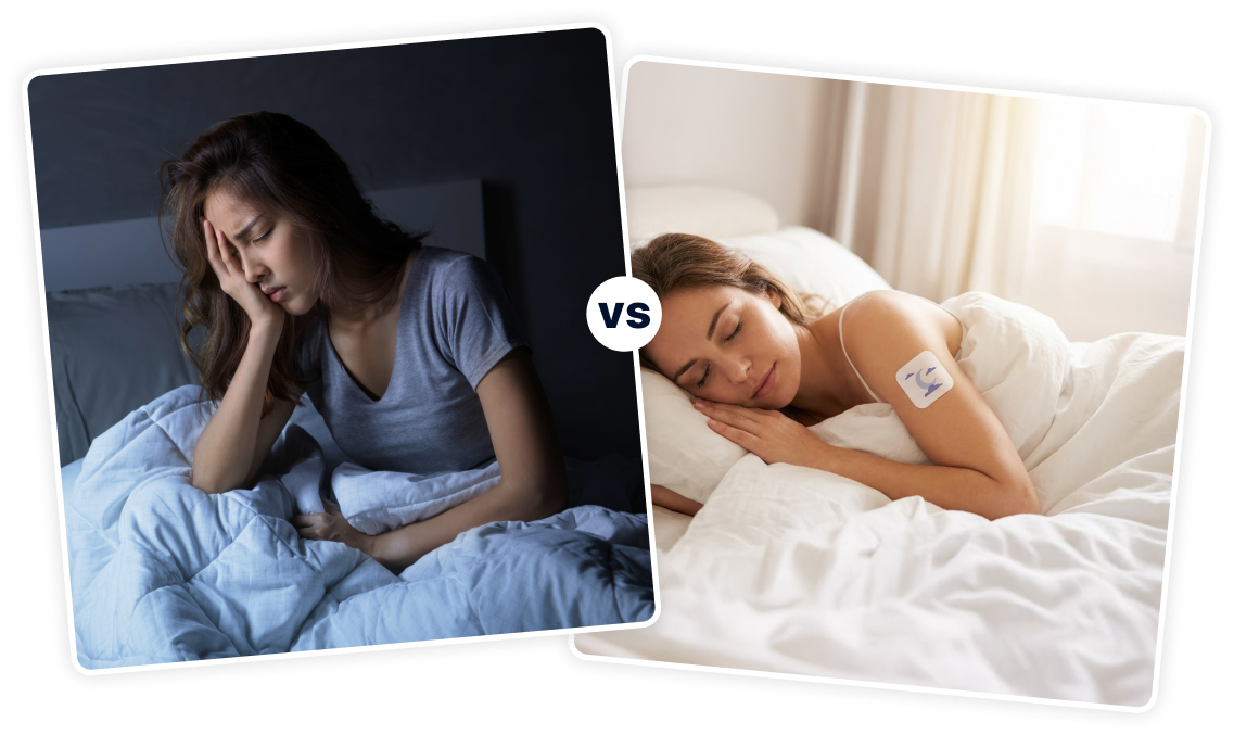 Lunavelle sleep patch product and bedtime support visual